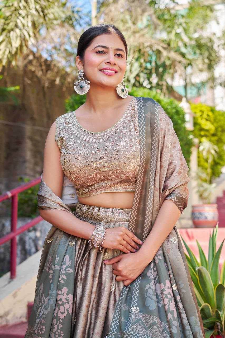 Maslin Designer Lehenga - MYLUXURY LANE ENTERPRISE